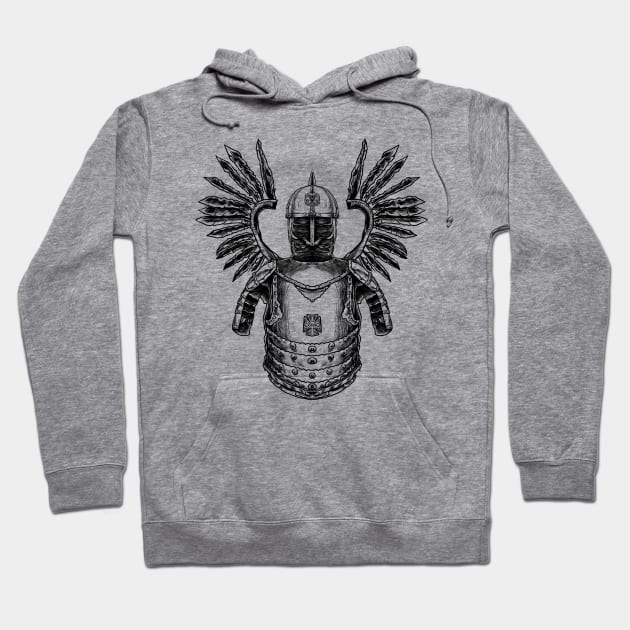 Polish Winged Hussar Armor - Unleash the Warrior Within Hoodie by Holymayo Tee